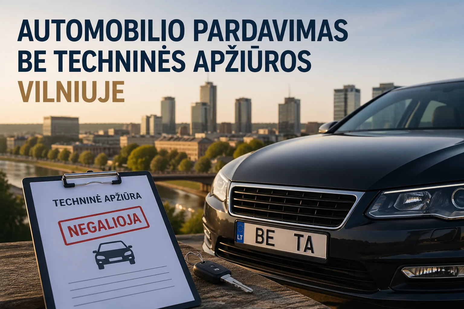 Automobilio pardavimas be techninės apžiūros Vilniuje