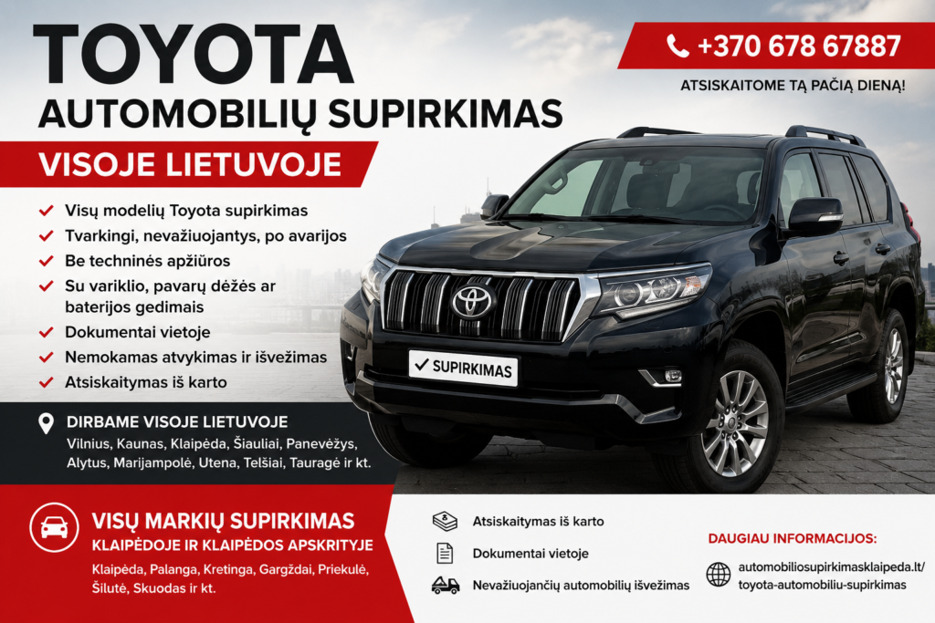 Automobilių supirkimas Klaipėda – greitas atsiskaitymas