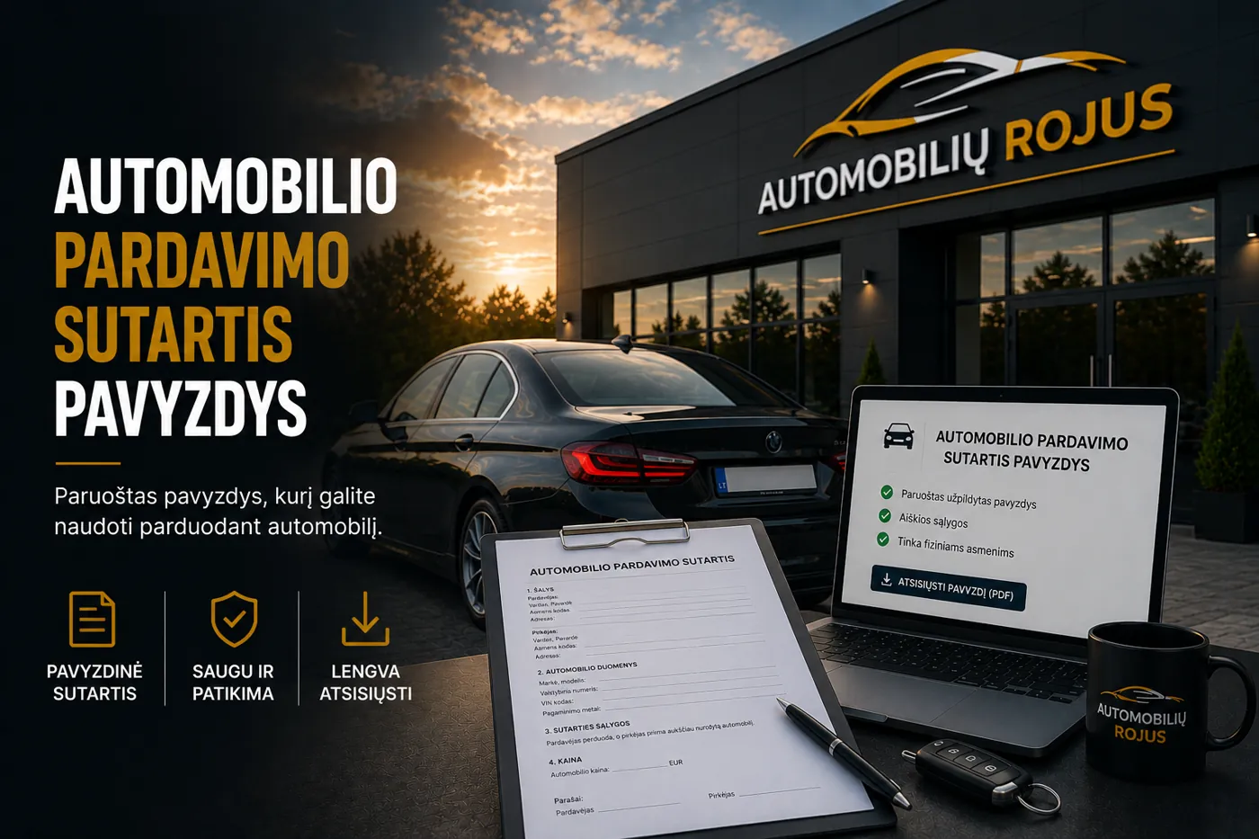 Automobilio pardavimo sutartis pavyzdys
