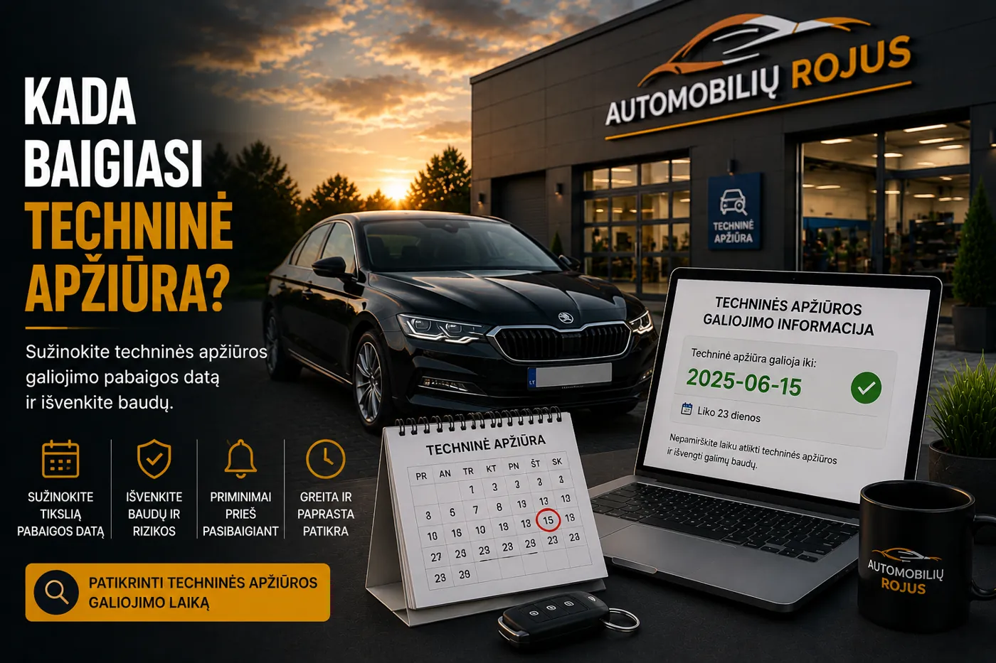 kada baigiasi techninė apžiūra - auto