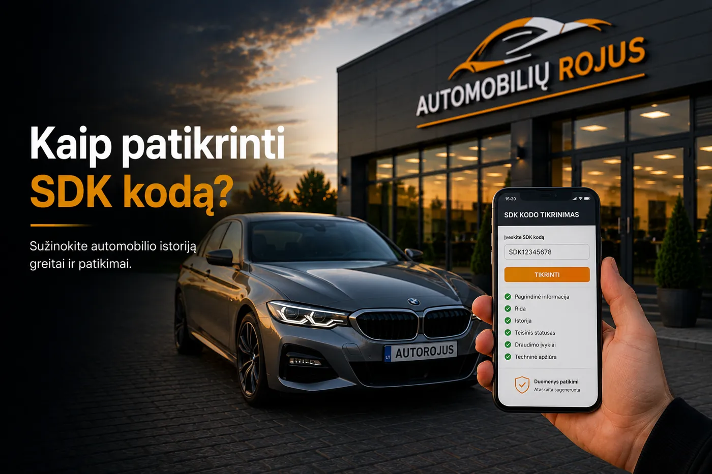 kaip patikrinti SDK kodą Vilniuje Vilniuje - transporto priemonė