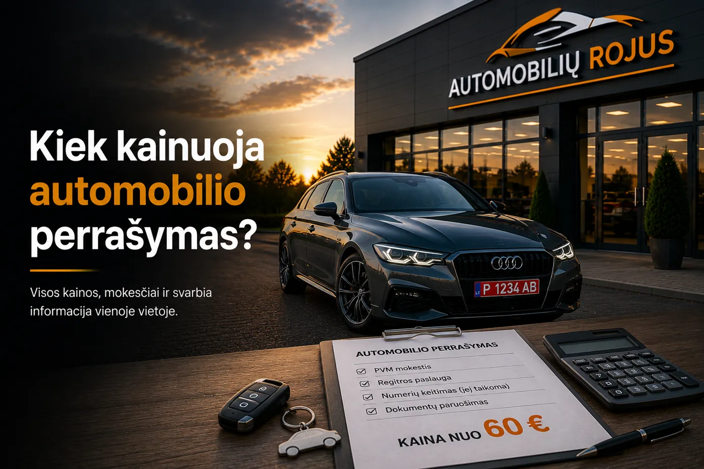 kiek kainuoja automobilio perrašymas Kaune Kaune - auto